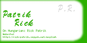 patrik rick business card